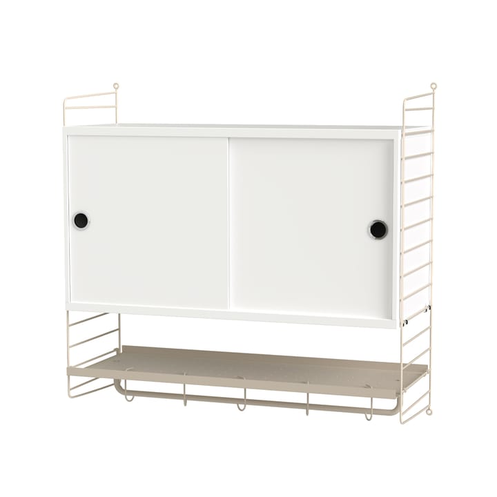 Scaffale per camera da letto String bianco e beige - combinazione F - undefined - String