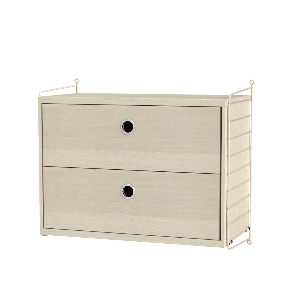 Scaffale per camera da letto String frassino e beige - combinazione A,  String