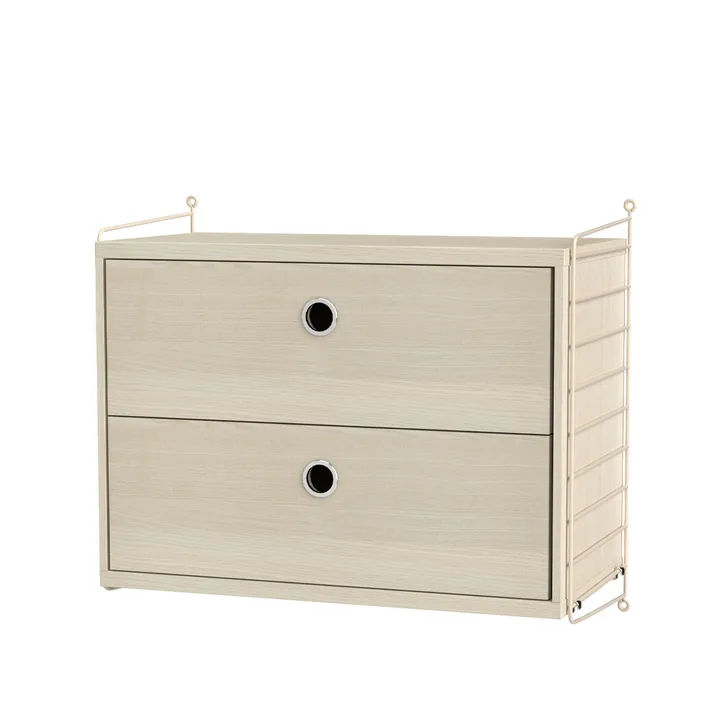 Scaffale per camera da letto String frassino e beige - combinazione A - String