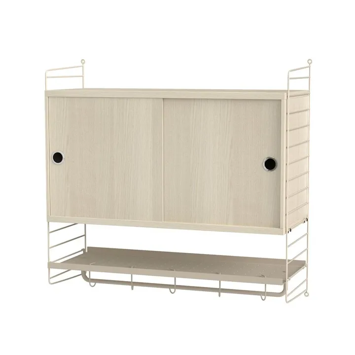 Scaffale per camera da letto String frassino e beige - combinazione F - String