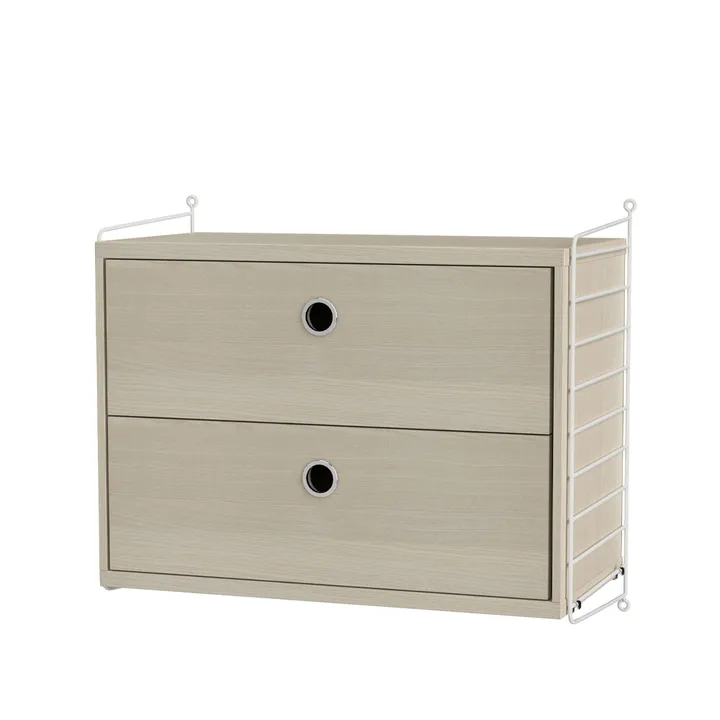 Scaffale per camera da letto String frassino e bianco - combinazione A - String