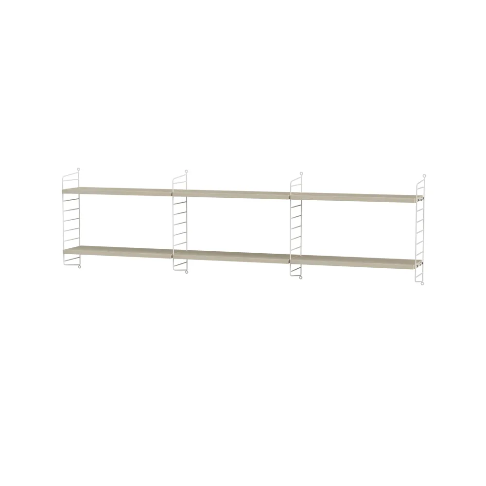 Scaffale per camera da letto String frassino e bianco - combinazione E,  String