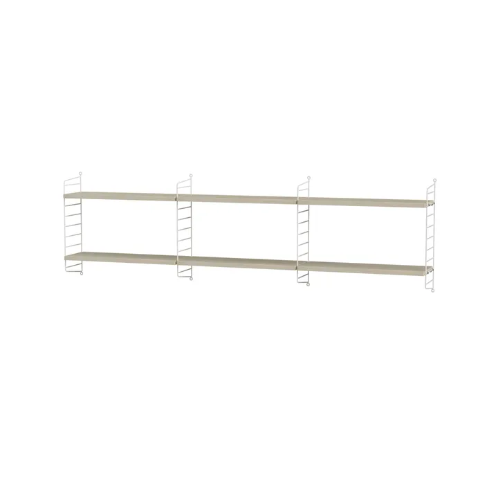 Scaffale per camera da letto String frassino e bianco - combinazione E - String