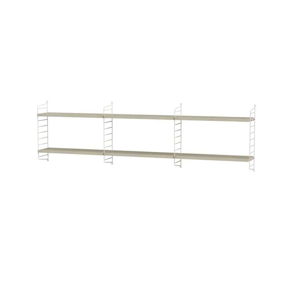 Scaffale per camera da letto String frassino e bianco - combinazione E String