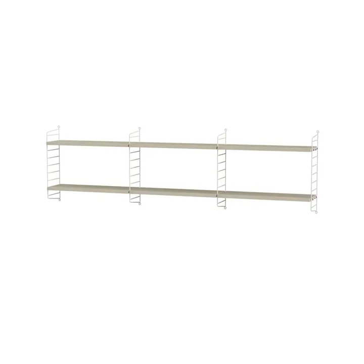 Scaffale per camera da letto String frassino e bianco - combinazione E - String