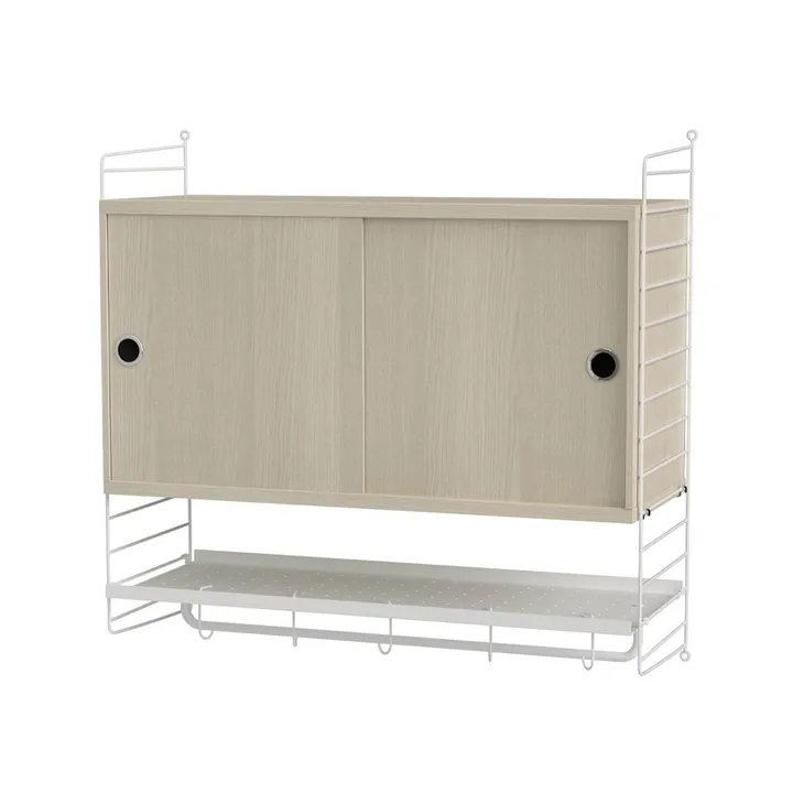 Scaffale per camera da letto String frassino e bianco - combinazione F - String