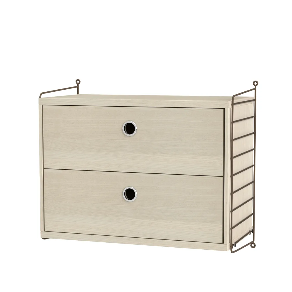 Scaffale per camera da letto String frassino e marrone - combinazione A String