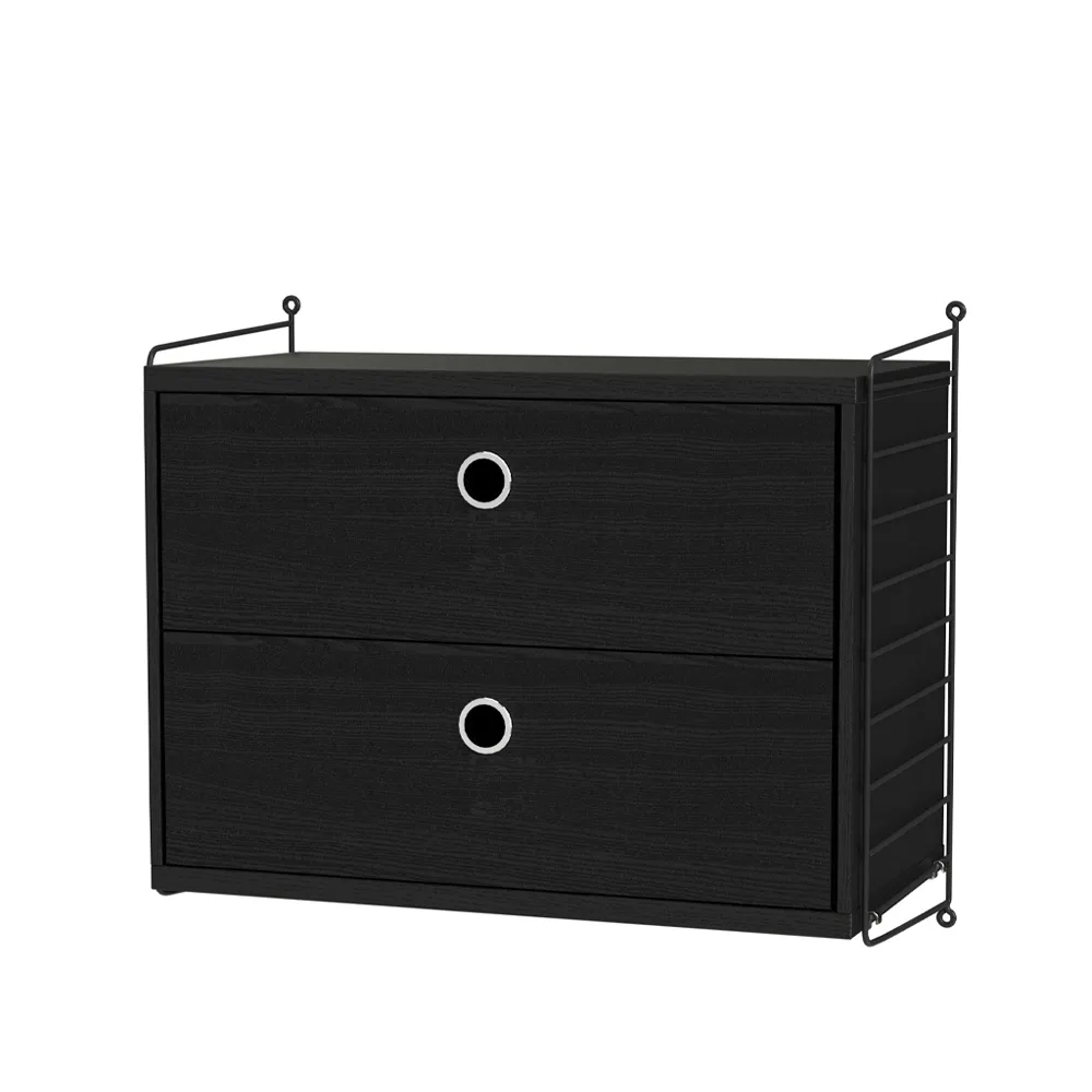 Scaffale per camera da letto String nero - combinazione A String