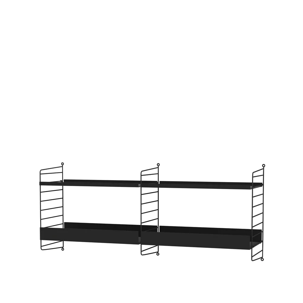 Scaffale per camera da letto String nero - combinazione B,  String