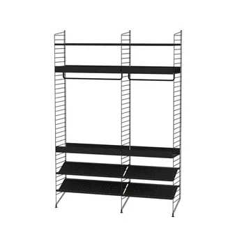 Scaffale per camera da letto String nero - combinazione C - String