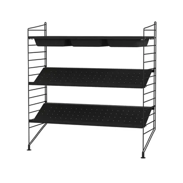 Scaffale per camera da letto String nero - combinazione C - String