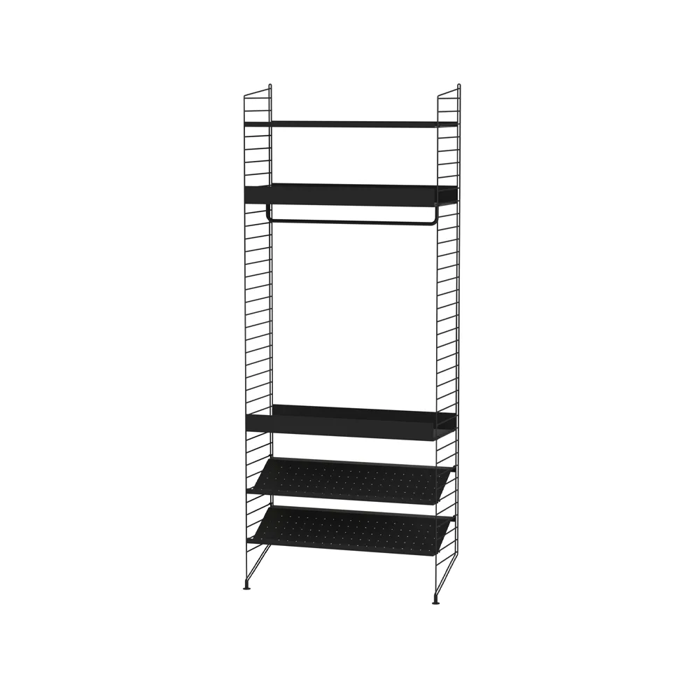 Scaffale per camera da letto String nero - combinazione D,  String