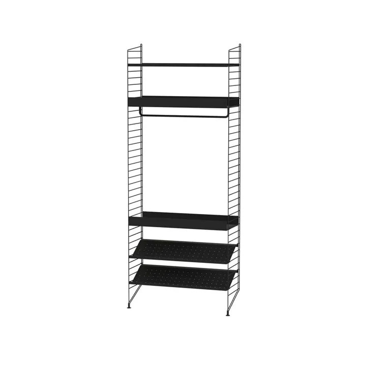 Scaffale per camera da letto String nero - combinazione D - String