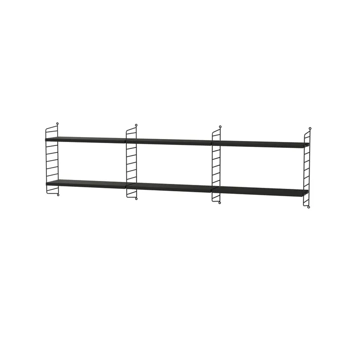 Scaffale per camera da letto String nero - combinazione E - String
