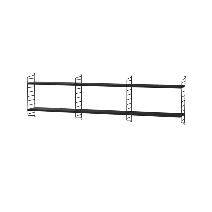 Scaffale per camera da letto String nero - combinazione E - String