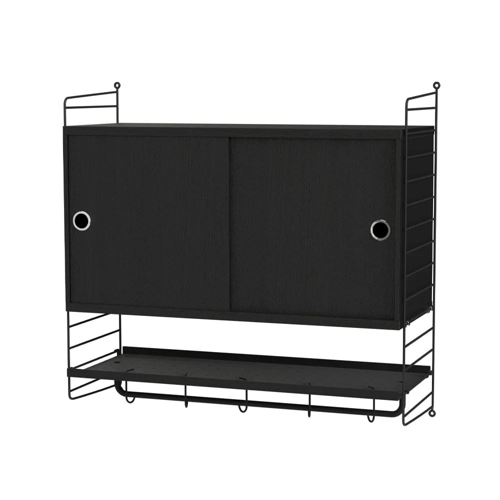 Scaffale per camera da letto String nero - combinazione F String