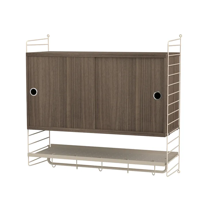 Scaffale per camera da letto String noce e beige - combinazione F - String