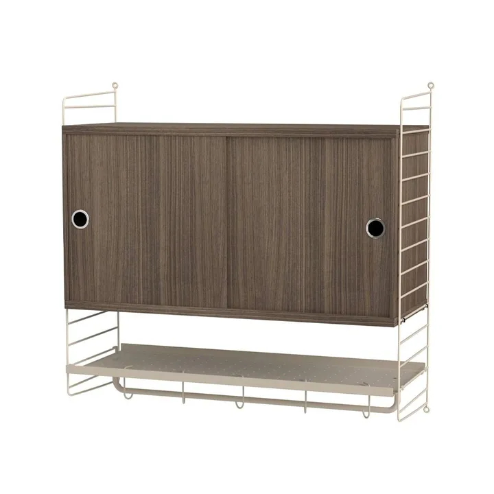 Scaffale per camera da letto String noce e beige - combinazione F - String