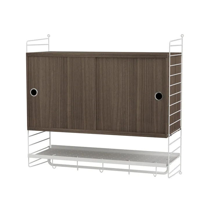 Scaffale per camera da letto String noce e bianco - combinazione F - String