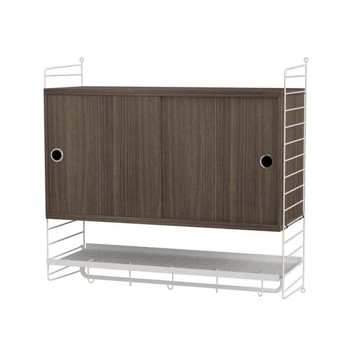 Scaffale per camera da letto String noce e bianco - combinazione F - String
