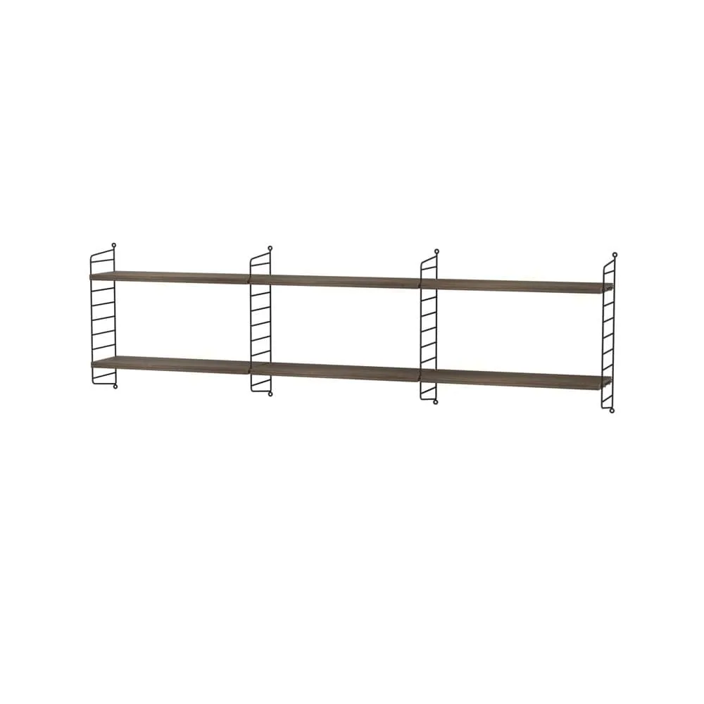 Scaffale per camera da letto String noce e nero - combinazione E String