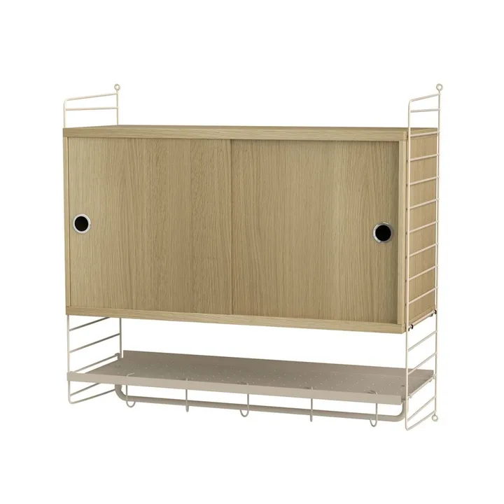 Scaffale per camera da letto String rovere e beige - combinazione F - String