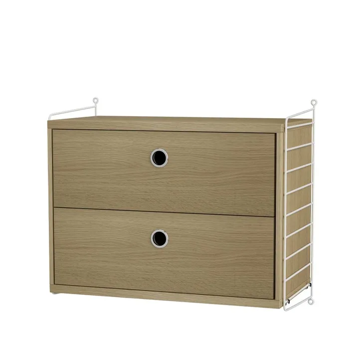 Scaffale per camera da letto String rovere e bianco - combinazione A - String