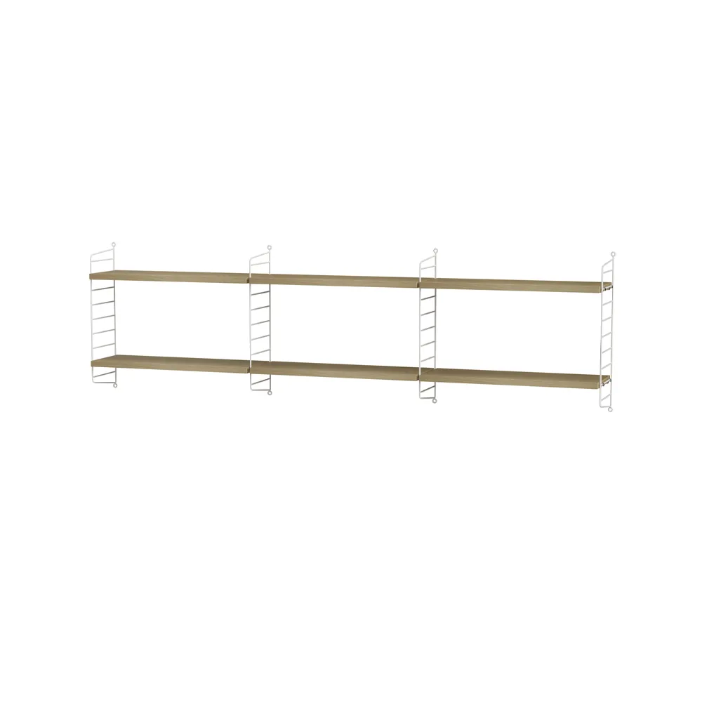 Scaffale per camera da letto String rovere e bianco - combinazione E,  String