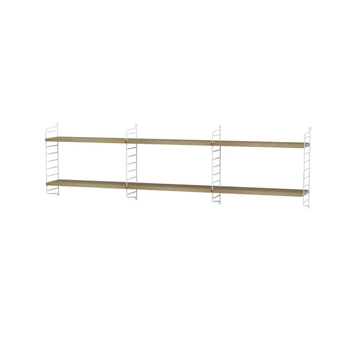 Scaffale per camera da letto String rovere e bianco - combinazione E - String