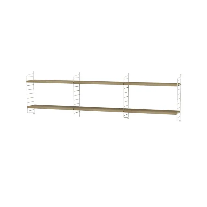 Scaffale per camera da letto String rovere e bianco - combinazione E - String