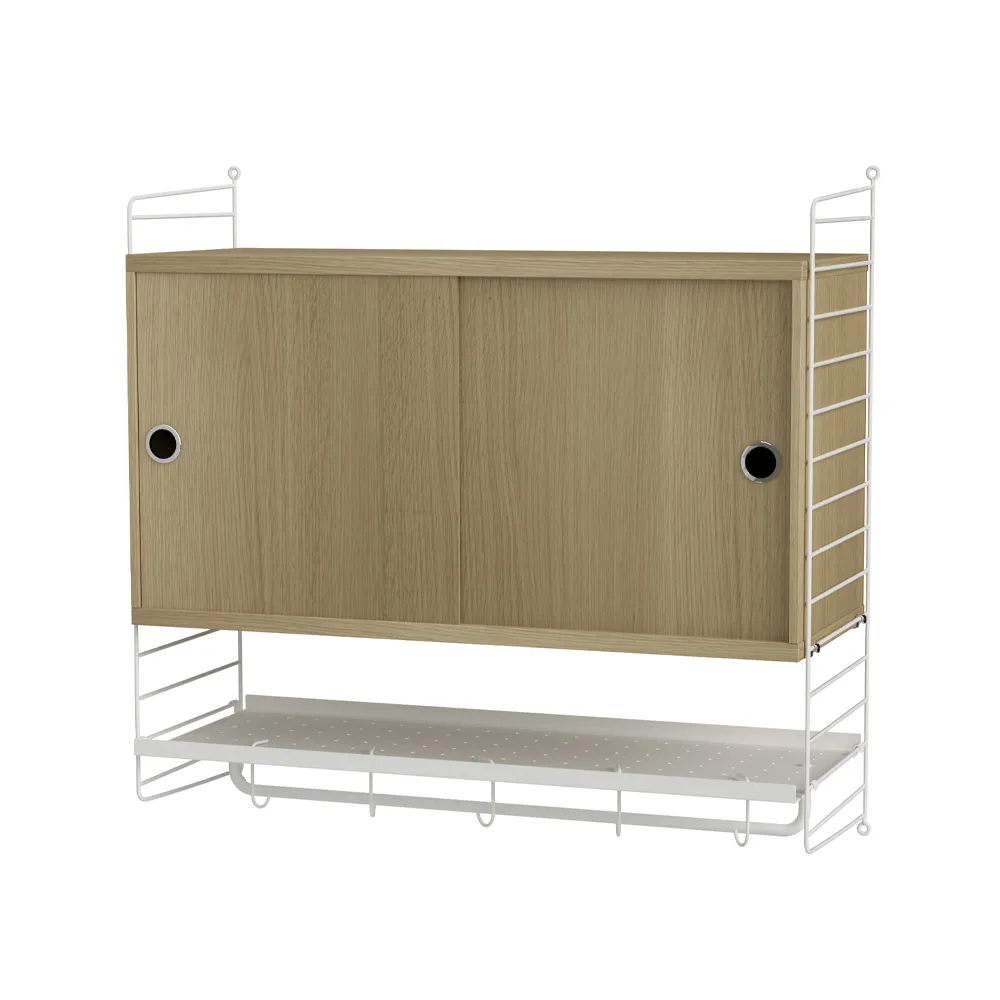 Scaffale per camera da letto String rovere e bianco - combinazione F,  String