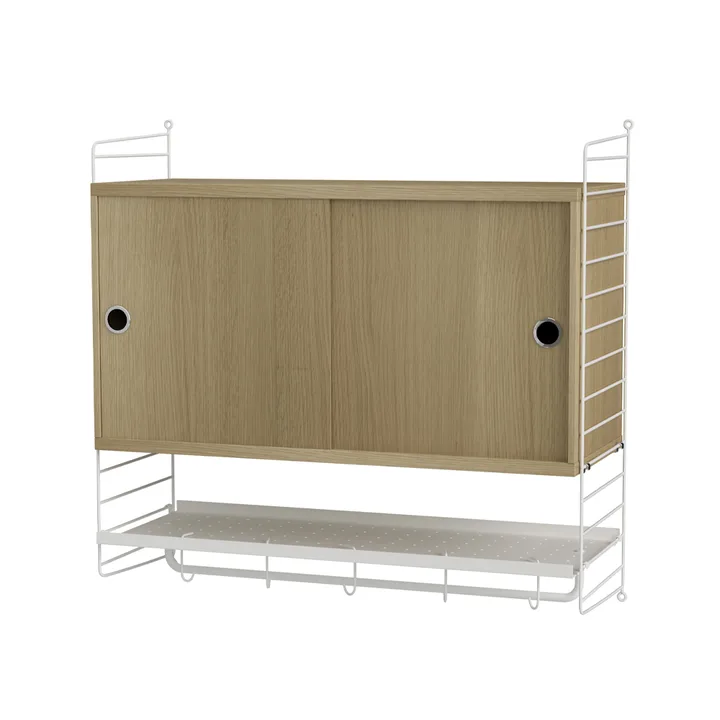Scaffale per camera da letto String rovere e bianco - combinazione F - String