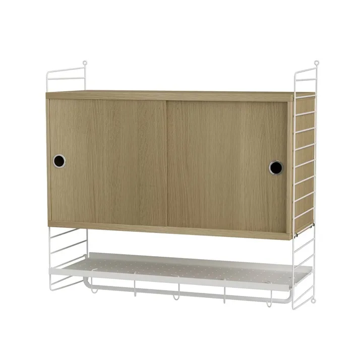 Scaffale per camera da letto String rovere e bianco - combinazione F - String