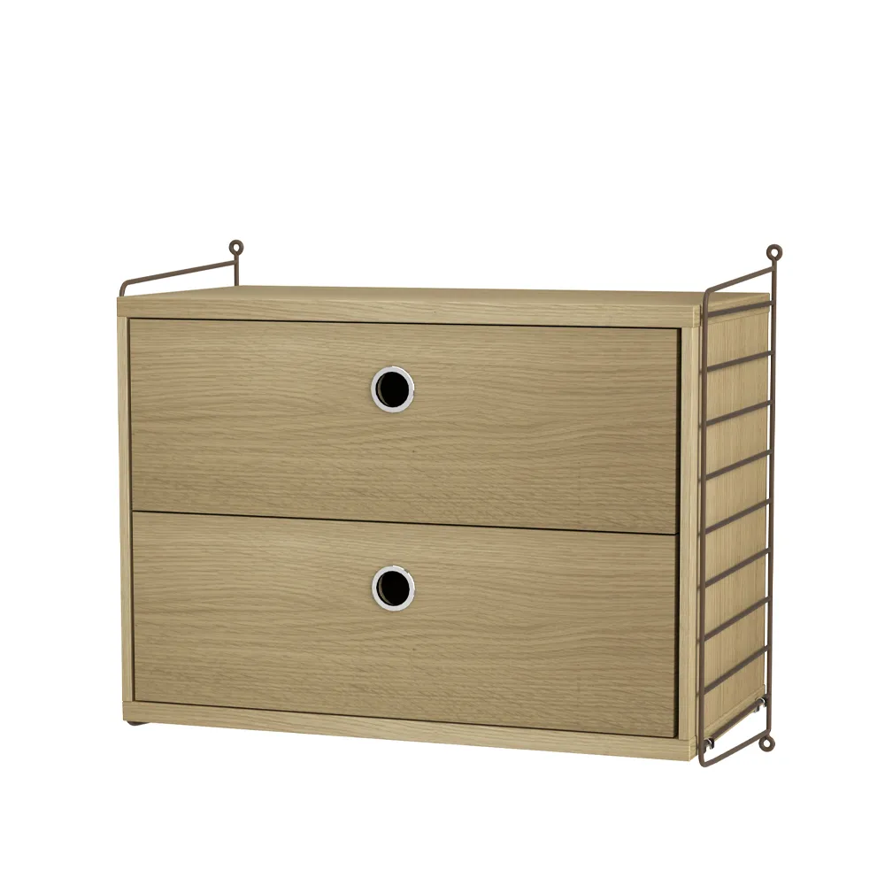 Scaffale per camera da letto String rovere e marrone - combinazione A String