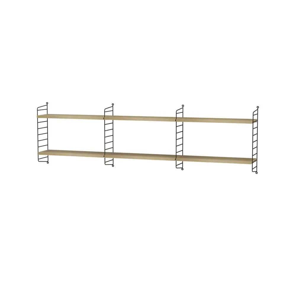 Scaffale per camera da letto String rovere e nero - combinazione E String