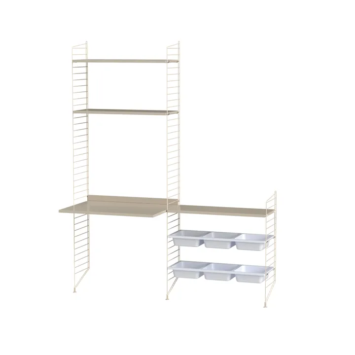 Scaffale String per stanza dei bambini beige - combinazione E - String