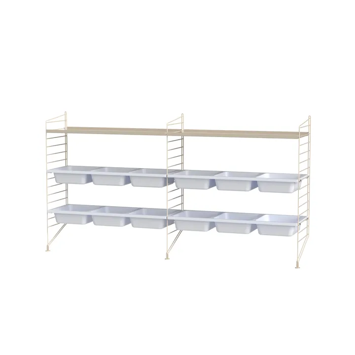 Scaffale String per stanza dei bambini beige - combinazione F - String