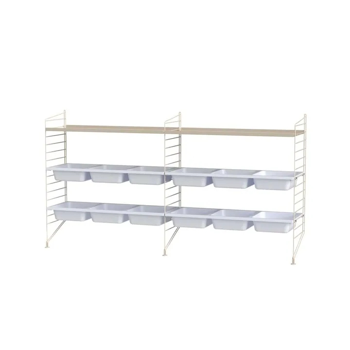 Scaffale String per stanza dei bambini beige - combinazione F - String