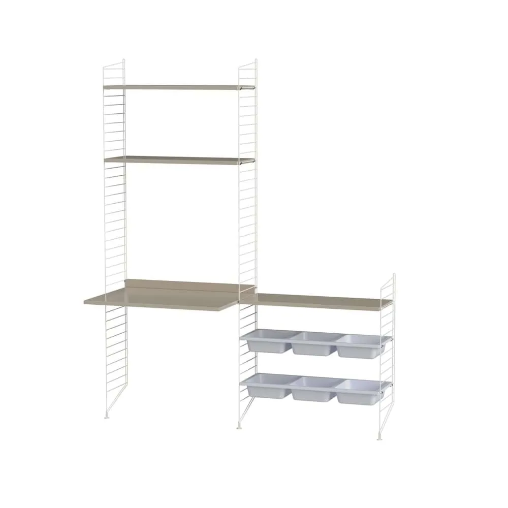 Scaffale String per stanza dei bambini beige e bianco - combinazione E String