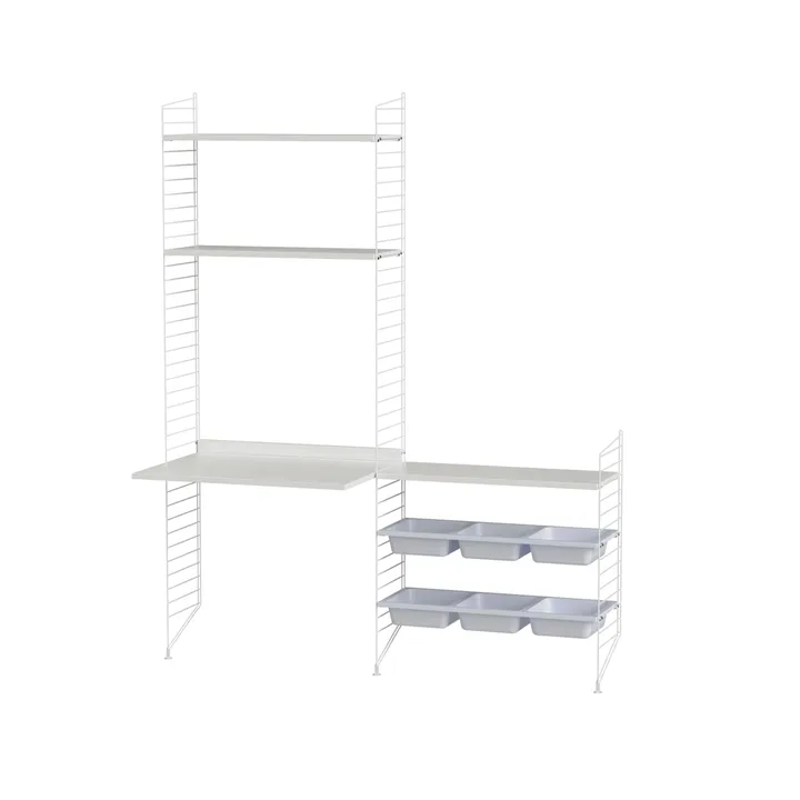 Scaffale String per stanza dei bambini bianco - combinazione E - String