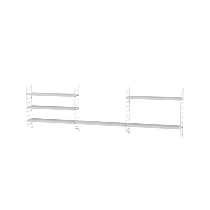 Scaffale String per stanza dei bambini bianco - combinazione H - String