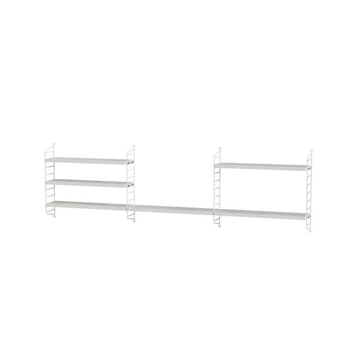 Scaffale String per stanza dei bambini bianco - combinazione H - String