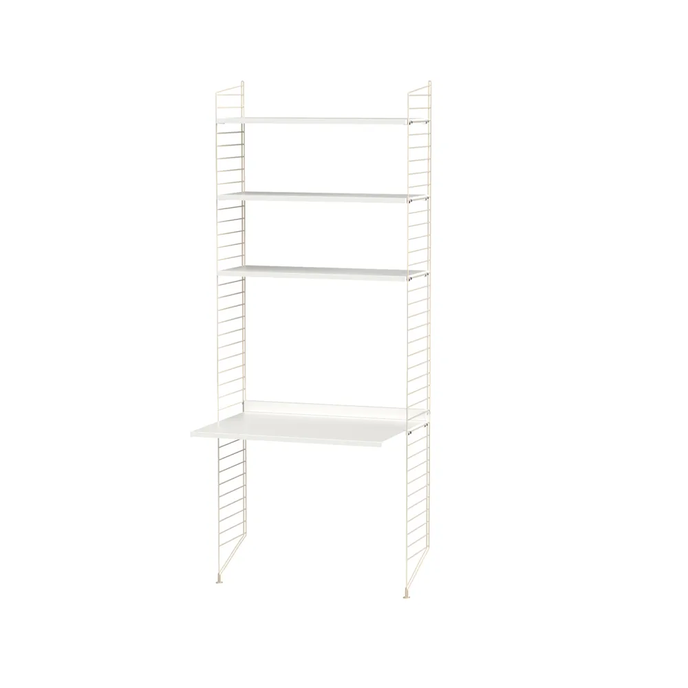 Scaffale String per stanza dei bambini bianco e beige - combinazione C String