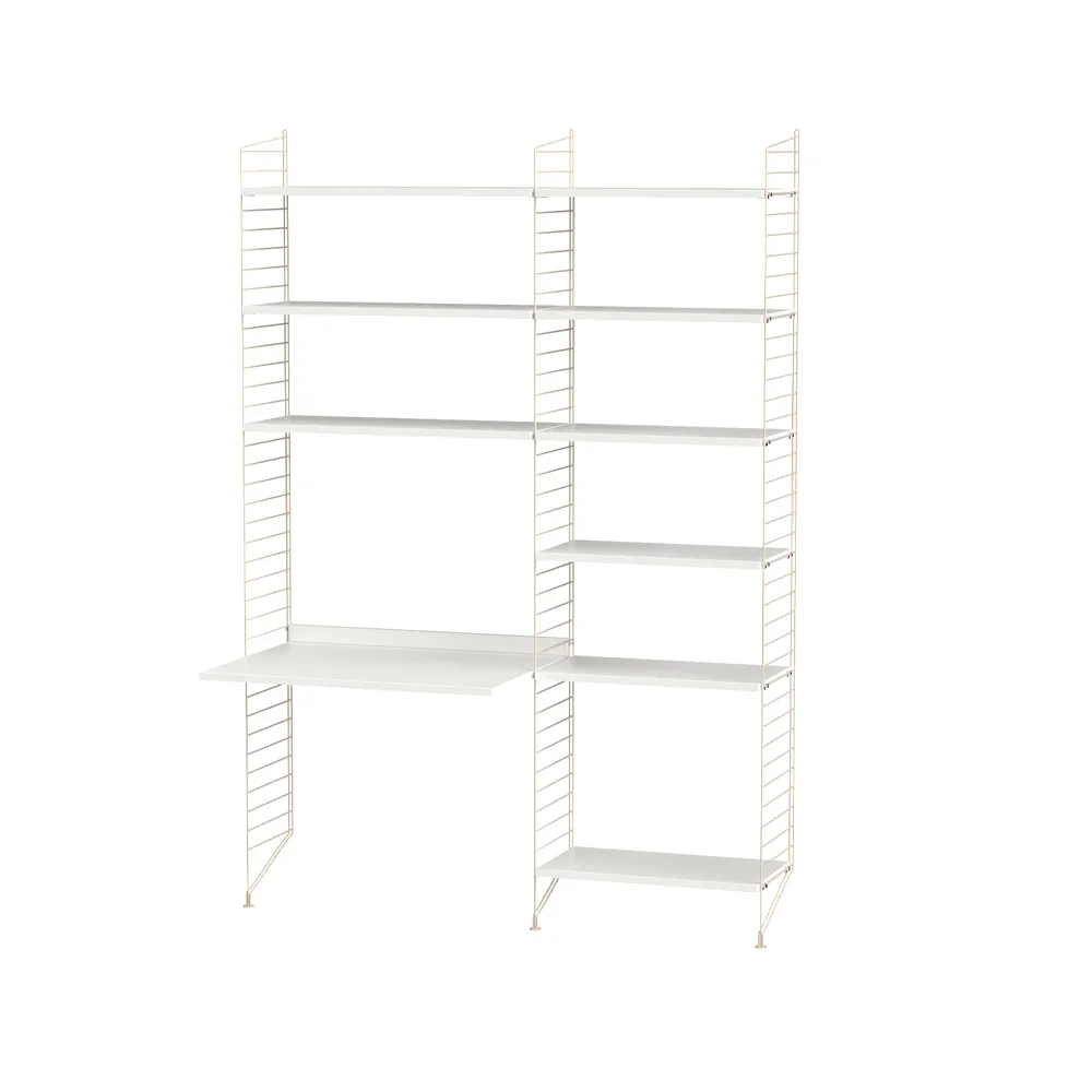 Scaffale String per stanza dei bambini bianco e beige - combinazione D,  String