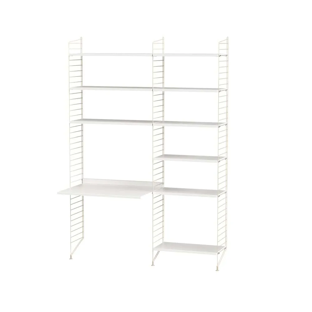 Scaffale String per stanza dei bambini bianco e beige - combinazione D String
