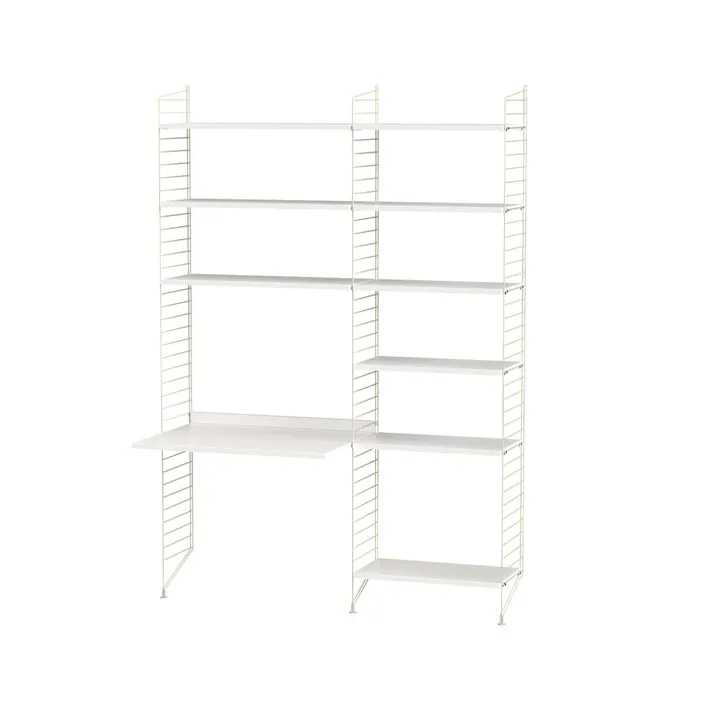 Scaffale String per stanza dei bambini bianco e beige - combinazione D - String