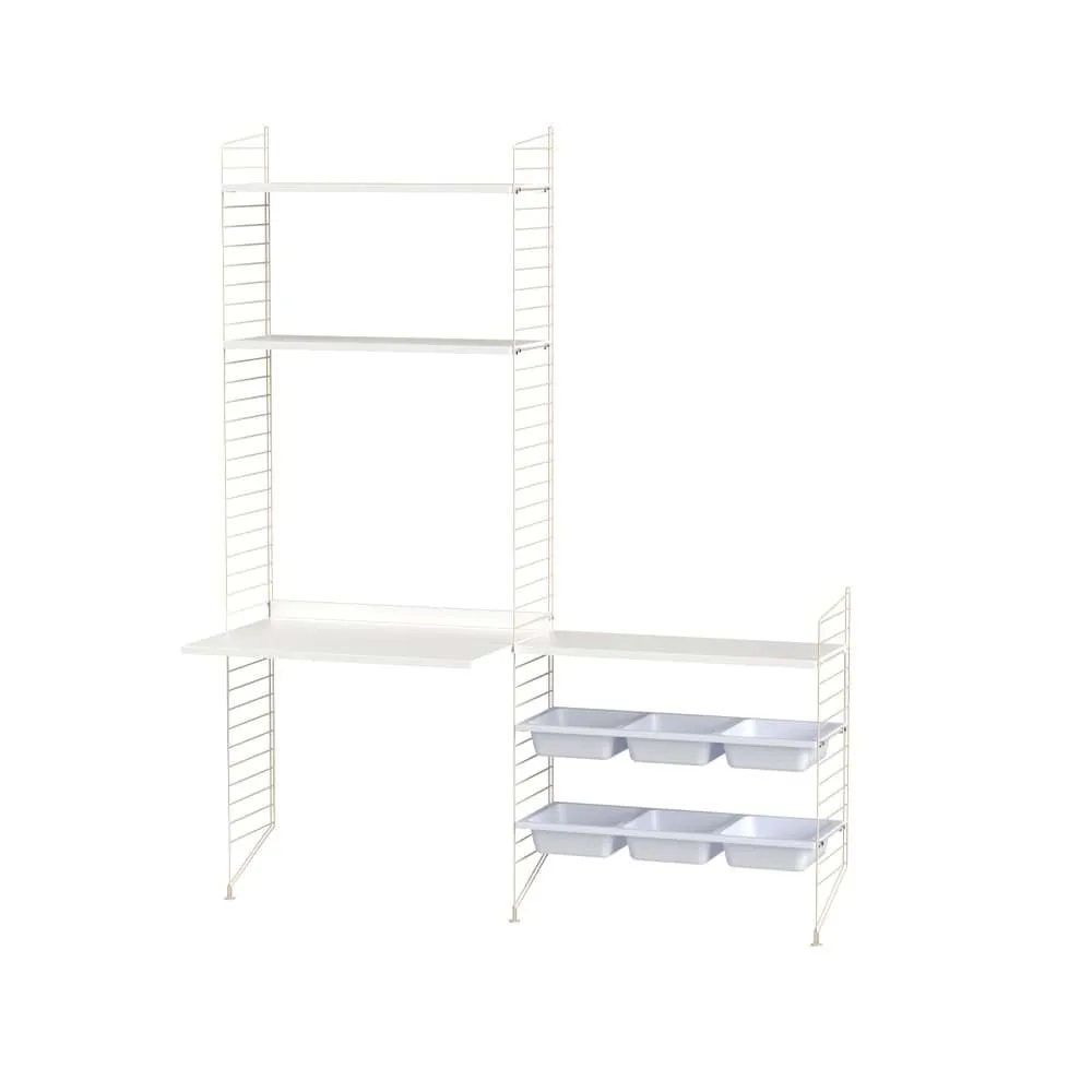 Scaffale String per stanza dei bambini bianco e beige - combinazione E String