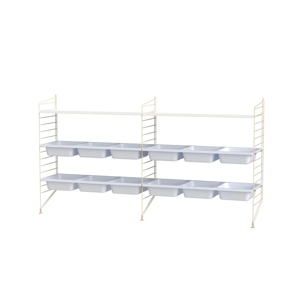 Scaffale String per stanza dei bambini bianco e beige - combinazione F String