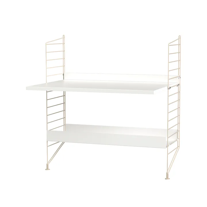 Scaffale String per stanza dei bambini combinazione A - bianco e beige - String