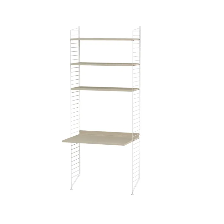 Scaffale String per stanza dei bambini frassino e bianco - combinazione C - String